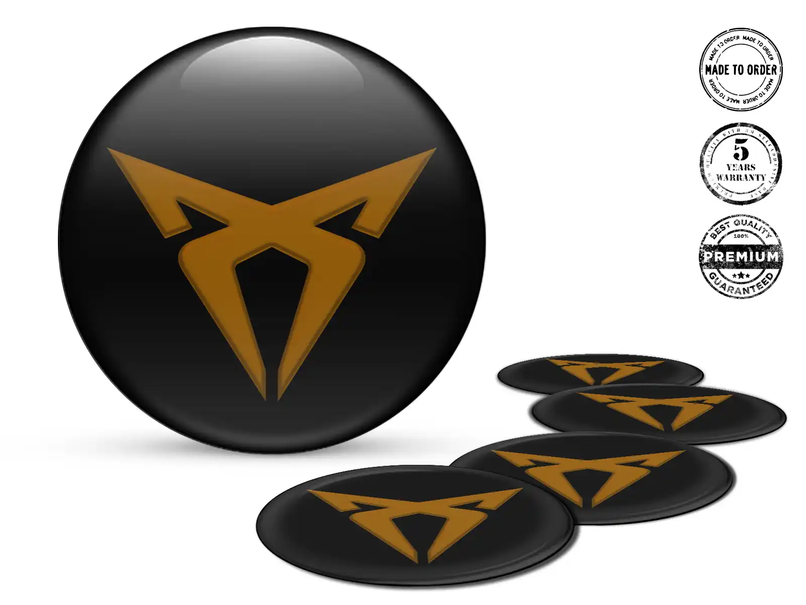 Seat Cupra Harz-Dome-Aufkleber Ausgabe Luxus Radlabels